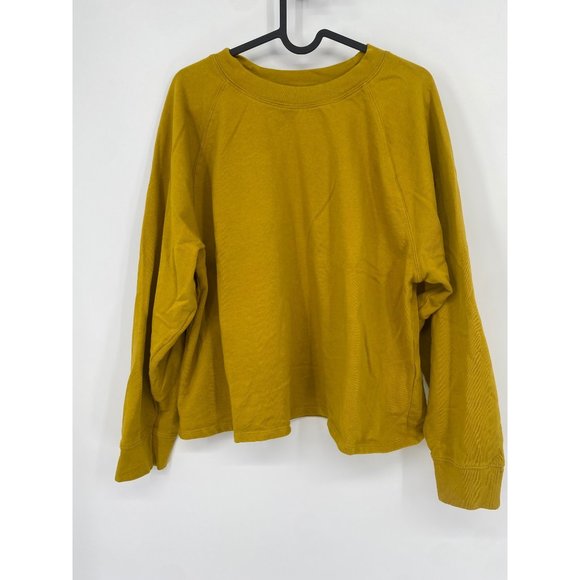 Anthropologie Sweaters - BY ANTHROPOLOGIE PULLOVER COTTON BURNT YELLOW SWEATER SIZE LARGE